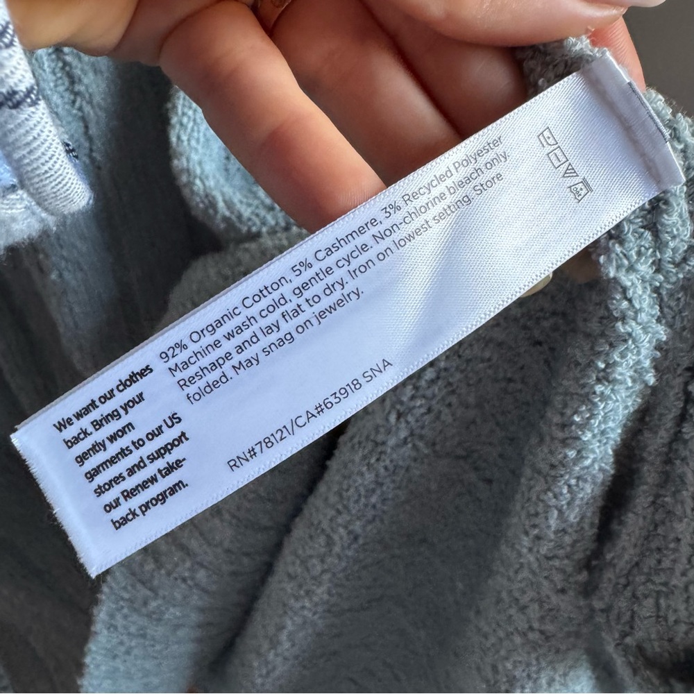 NWT Eileen Fisher Cotton Fluff Rib Turtleneck Top Cropped Length Sweater Sz 2X - Picture 7 of 8